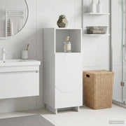 Badkamerkast 36.5x38x95 cm wit bewerkt hout