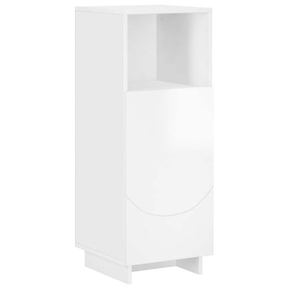 Badkamerkast Hoogglans Wit 36,5 x 38 x 95 cm Bewerkt hout