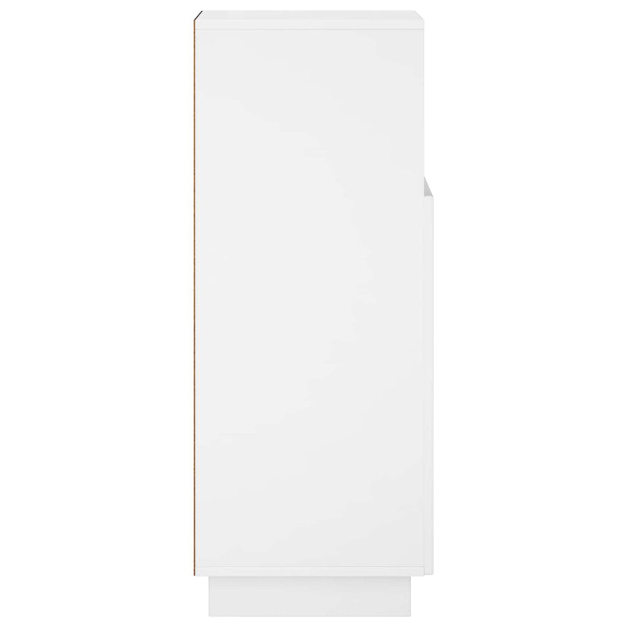 Badkamerkast Hoogglans Wit 36,5 x 38 x 95 cm Bewerkt hout