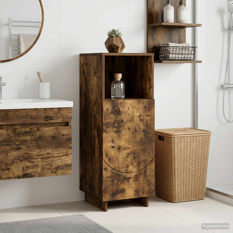Badkamerkast Gerookt eiken 36,5 x 38 x 95 cm Bewerkt hout