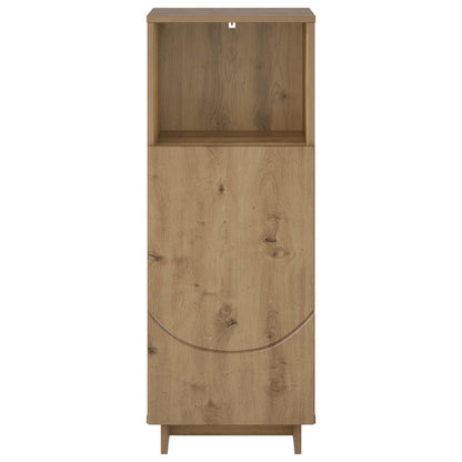 Badkamerkast Artisanaal eiken 36,5 x 38 x 95 cm Bewerkt hout