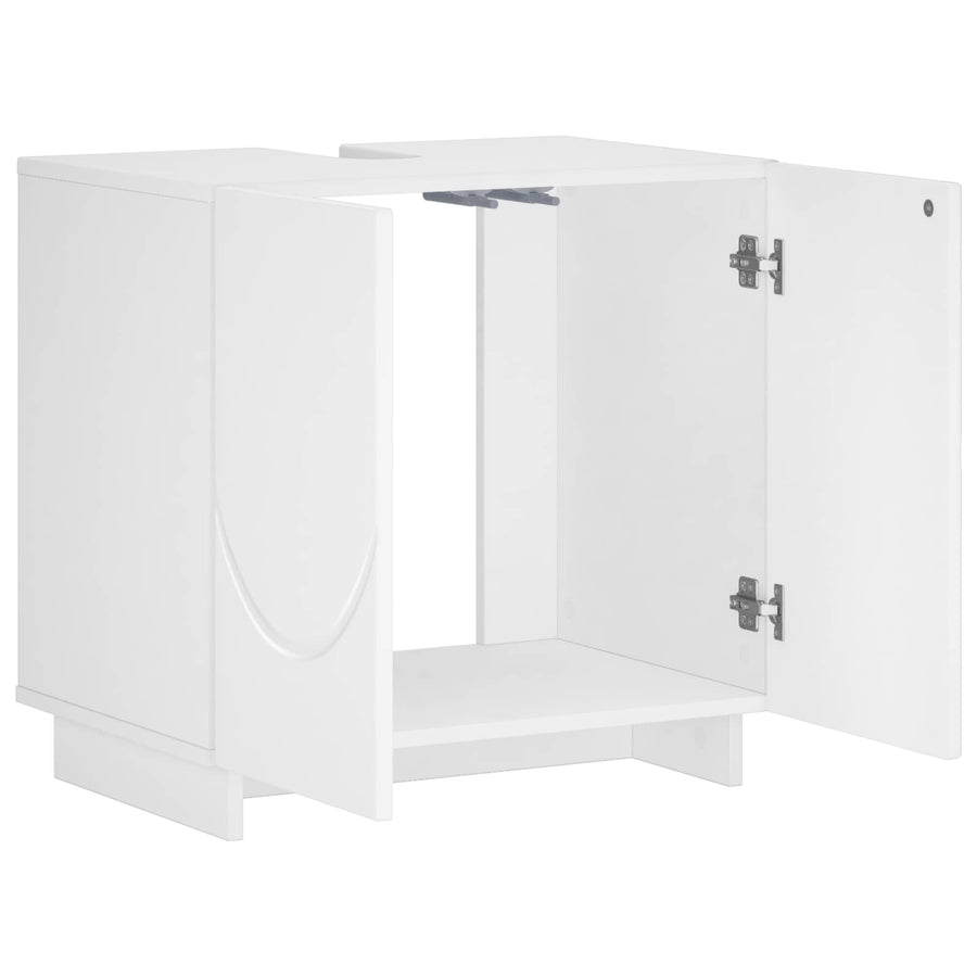 Badkamerkast Wit 60 x 41 x 58 cm Bewerkt hout