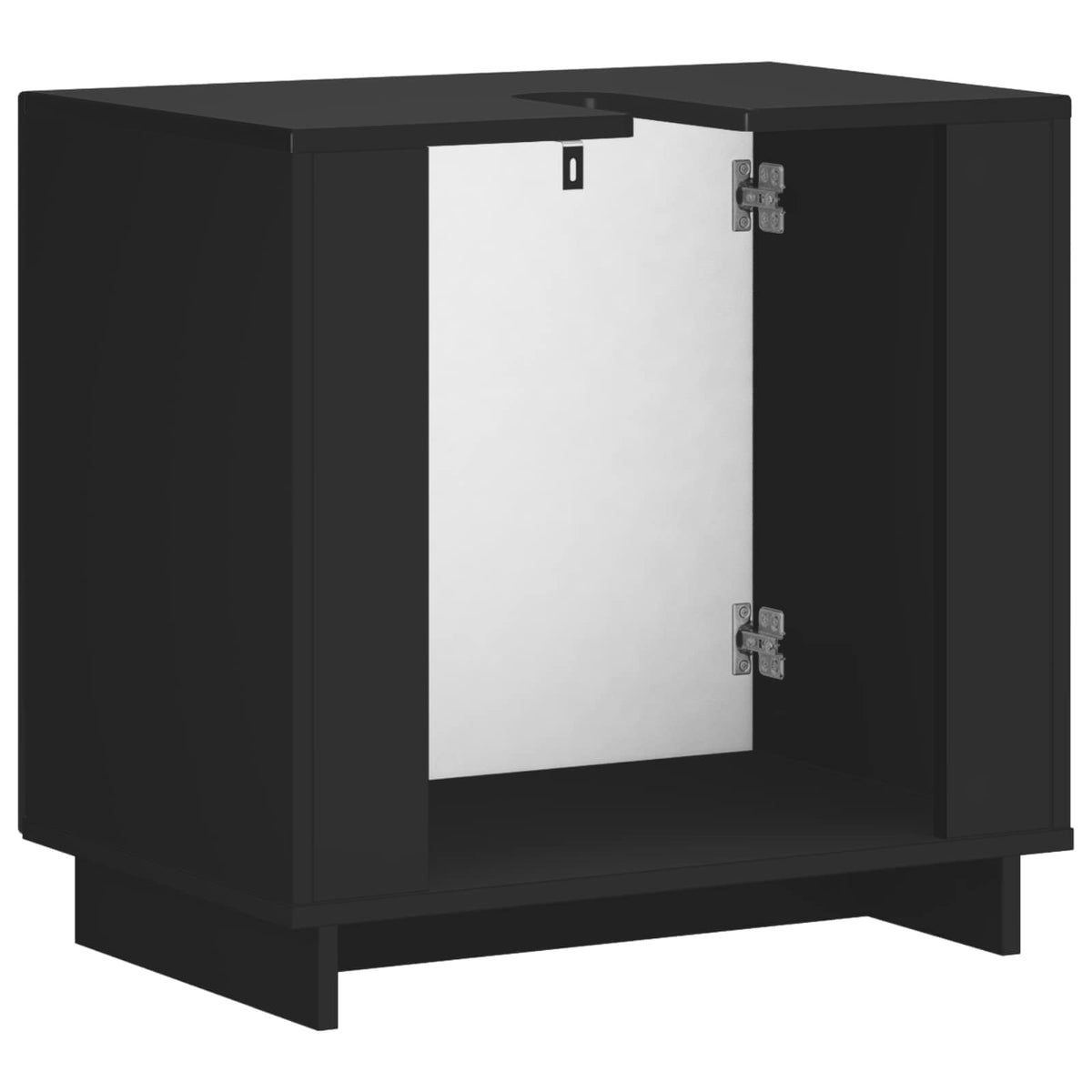 Badkamerkast Zwart 60 x 41 x 58 cm Bewerkt hout