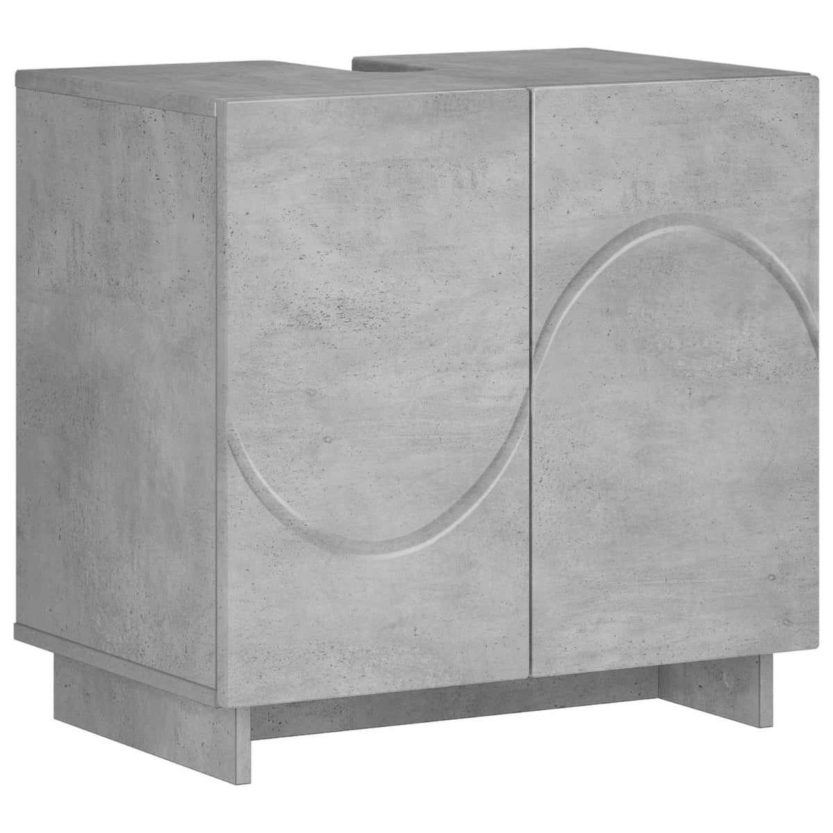 Badkamerkast Betongrijs 60 x 41 x 58 cm Bewerkt hout