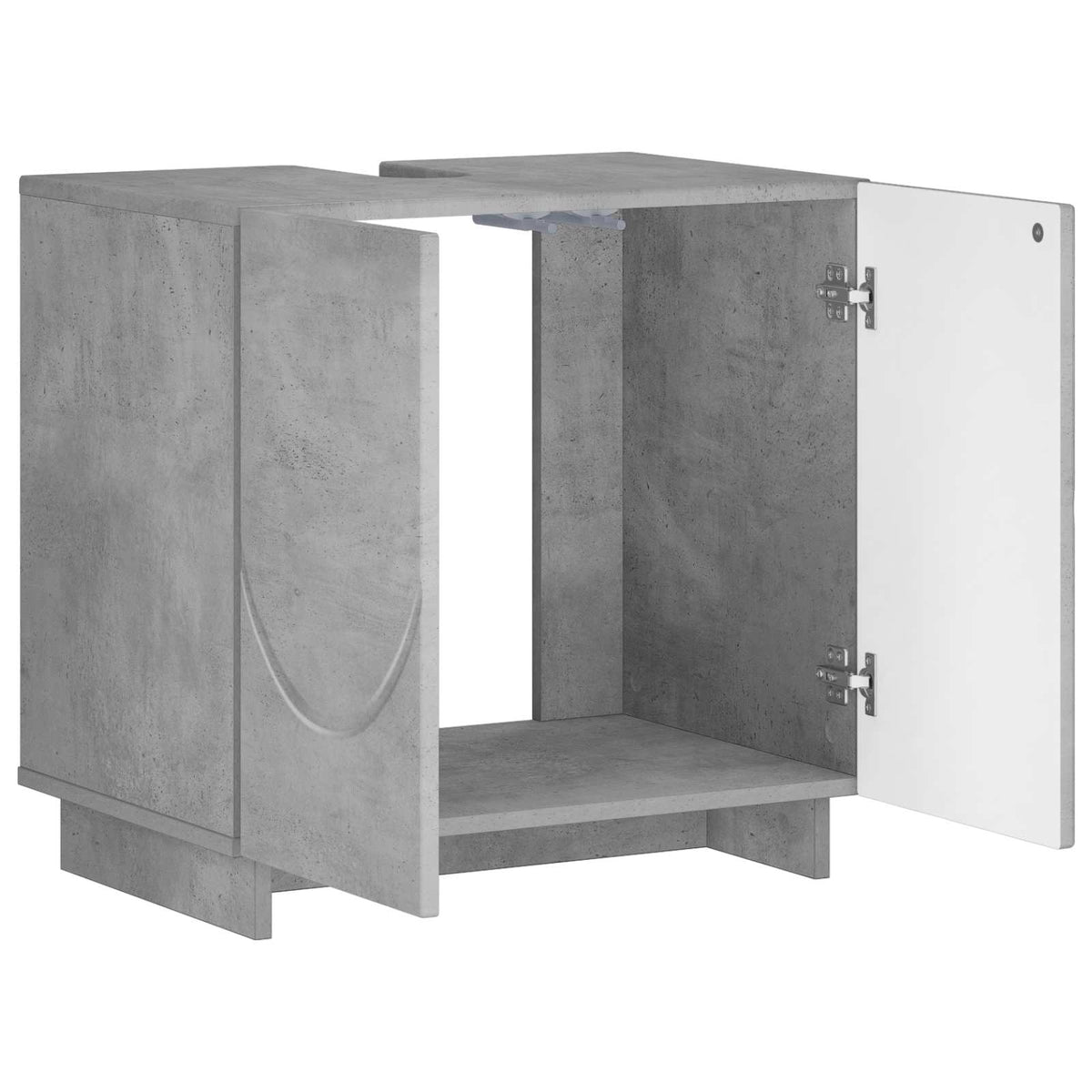 Badkamerkast Betongrijs 60 x 41 x 58 cm Bewerkt hout