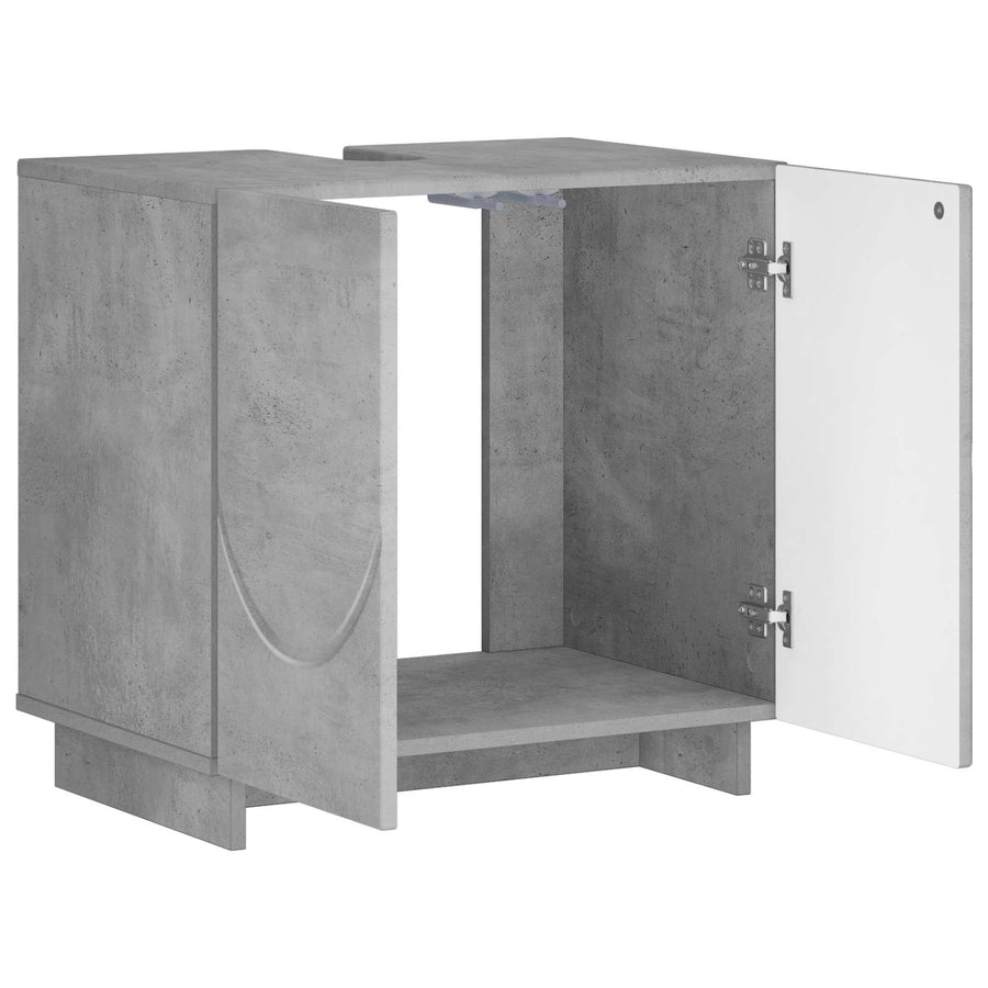 Badkamerkast Betongrijs 60 x 41 x 58 cm Bewerkt hout