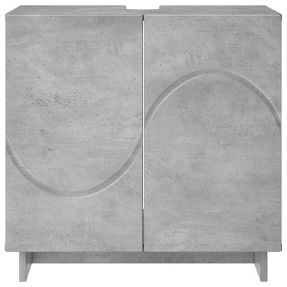 Badkamerkast Betongrijs 60 x 41 x 58 cm Bewerkt hout