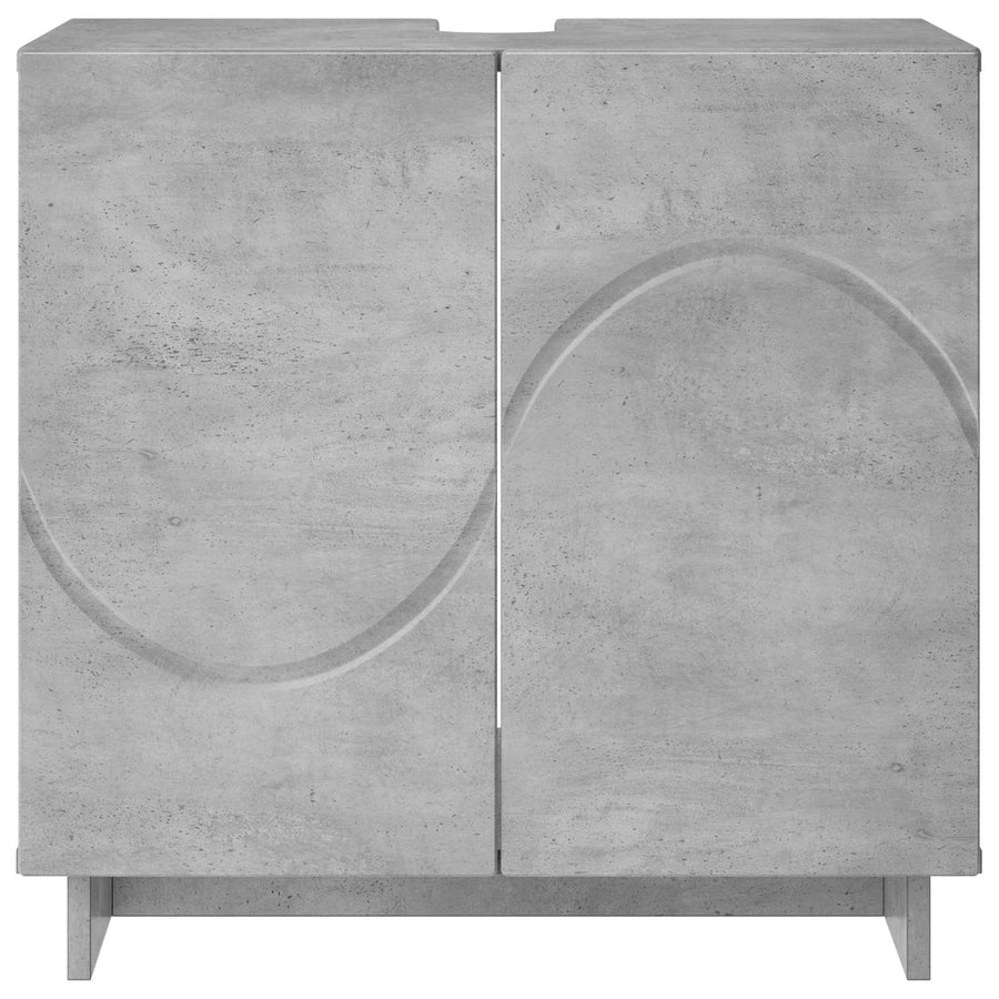 Badkamerkast Betongrijs 60 x 41 x 58 cm Bewerkt hout