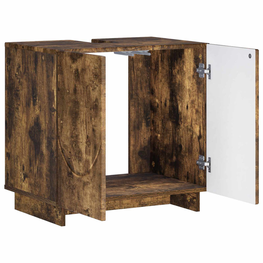 Badkamerkast Gerookt eiken 60 x 41 x 58 cm Bewerkt hout