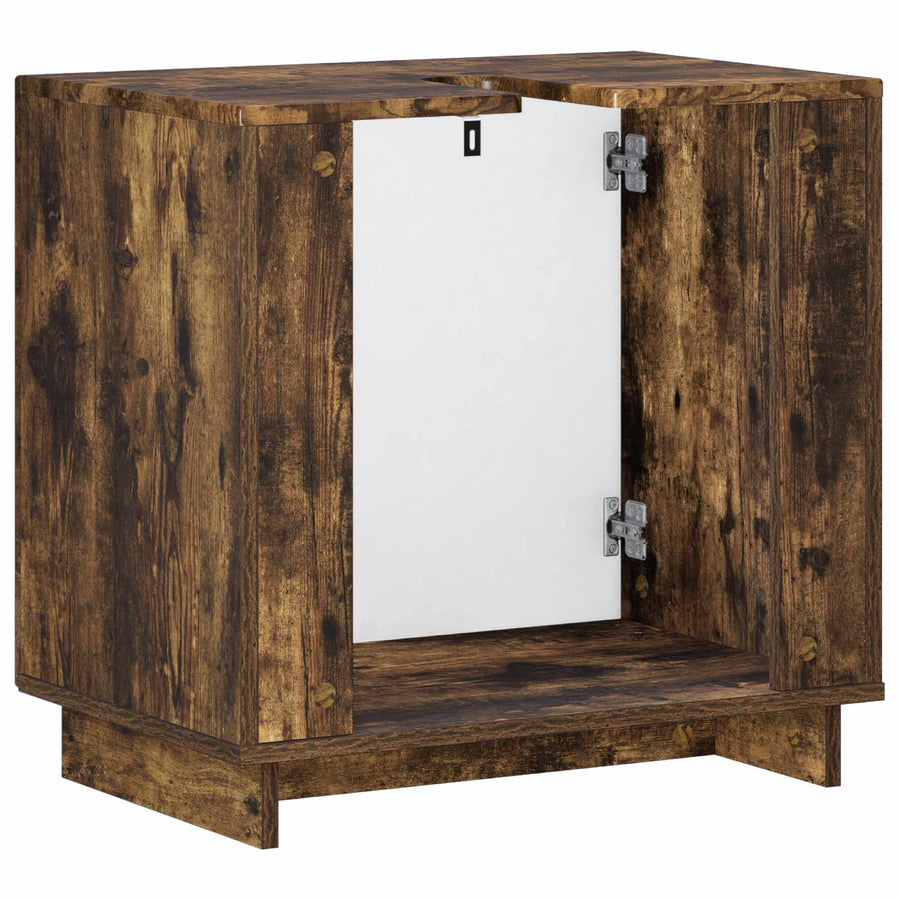 Badkamerkast Gerookt eiken 60 x 41 x 58 cm Bewerkt hout