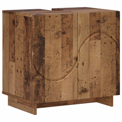 Badkamerkast Oud hout 60 x 41 x 58 cm Bewerkt hout