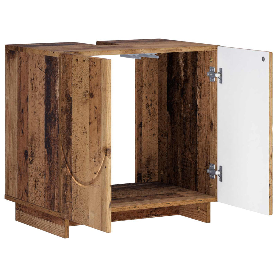 Badkamerkast Oud hout 60 x 41 x 58 cm Bewerkt hout
