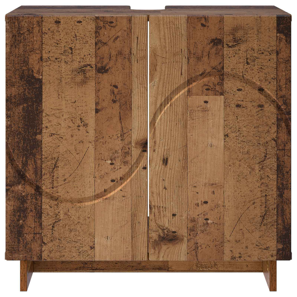 Badkamerkast Oud hout 60 x 41 x 58 cm Bewerkt hout