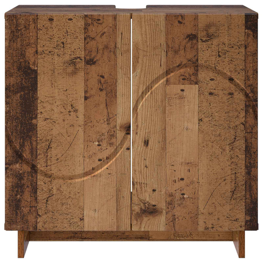 Badkamerkast Oud hout 60 x 41 x 58 cm Bewerkt hout