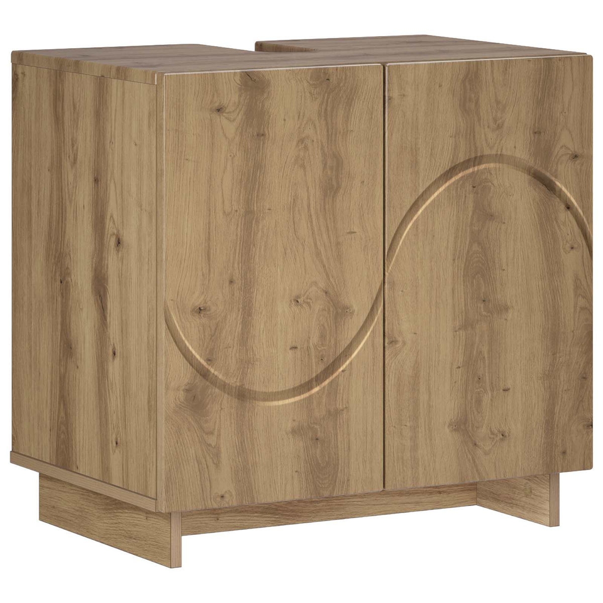 Badkamerkast Artisanaal eiken 60 x 41 x 58 cm Bewerkt hout