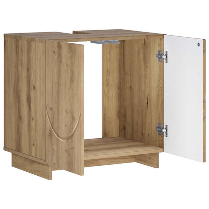 Badkamerkast Artisanaal eiken 60 x 41 x 58 cm Bewerkt hout