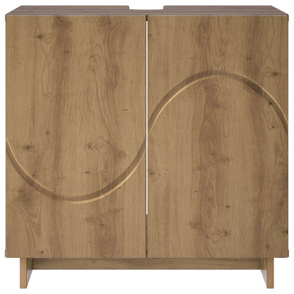 Badkamerkast Artisanaal eiken 60 x 41 x 58 cm Bewerkt hout