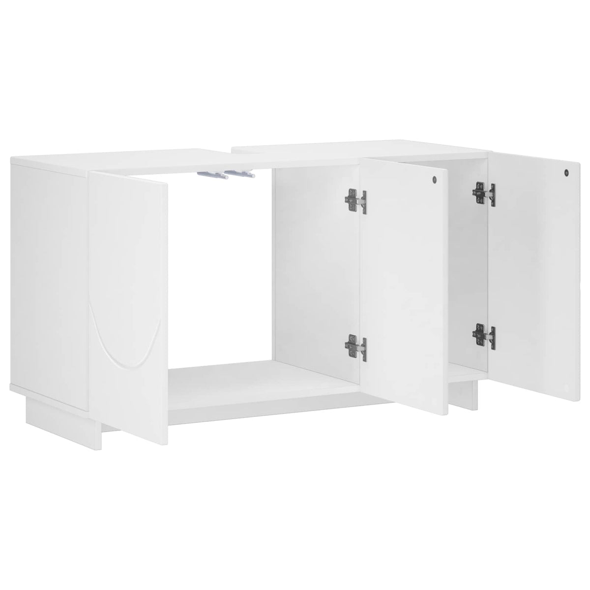 Badkamerkast Wit 101 x 41 x 58 cm Bewerkt hout