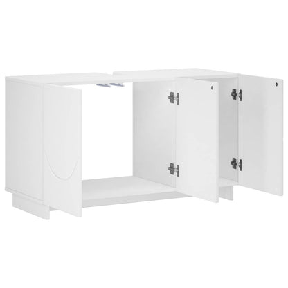 Badkamerkast Wit 101 x 41 x 58 cm Bewerkt hout