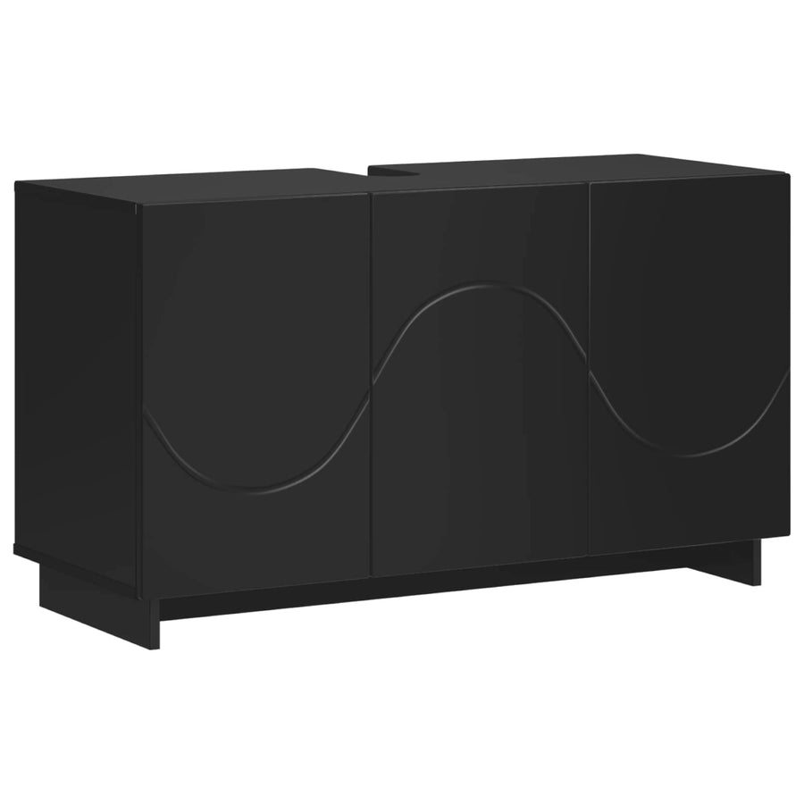 Badkamerkast Zwart 101 x 41 x 58 cm Bewerkt hout