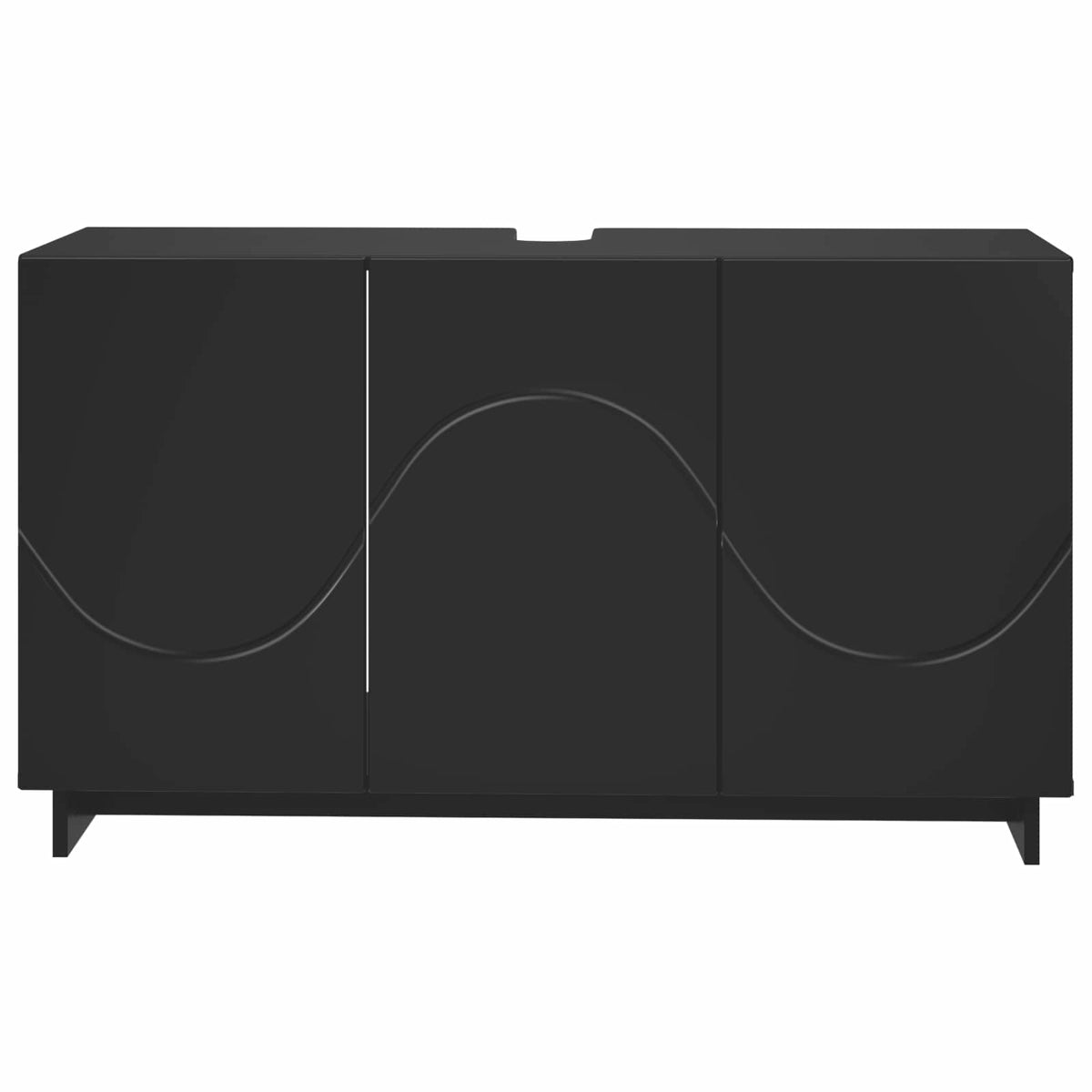 Badkamerkast Zwart 101 x 41 x 58 cm Bewerkt hout