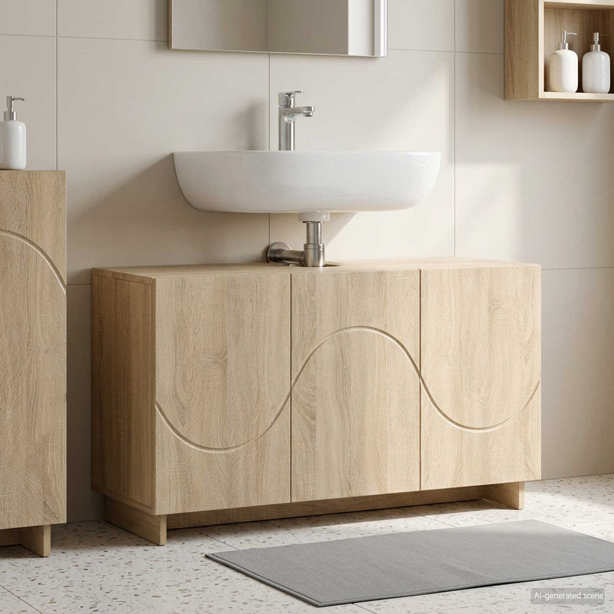 Badkamerkast Sonoma Eiken 101 x 41 x 58 cm Bewerkt hout