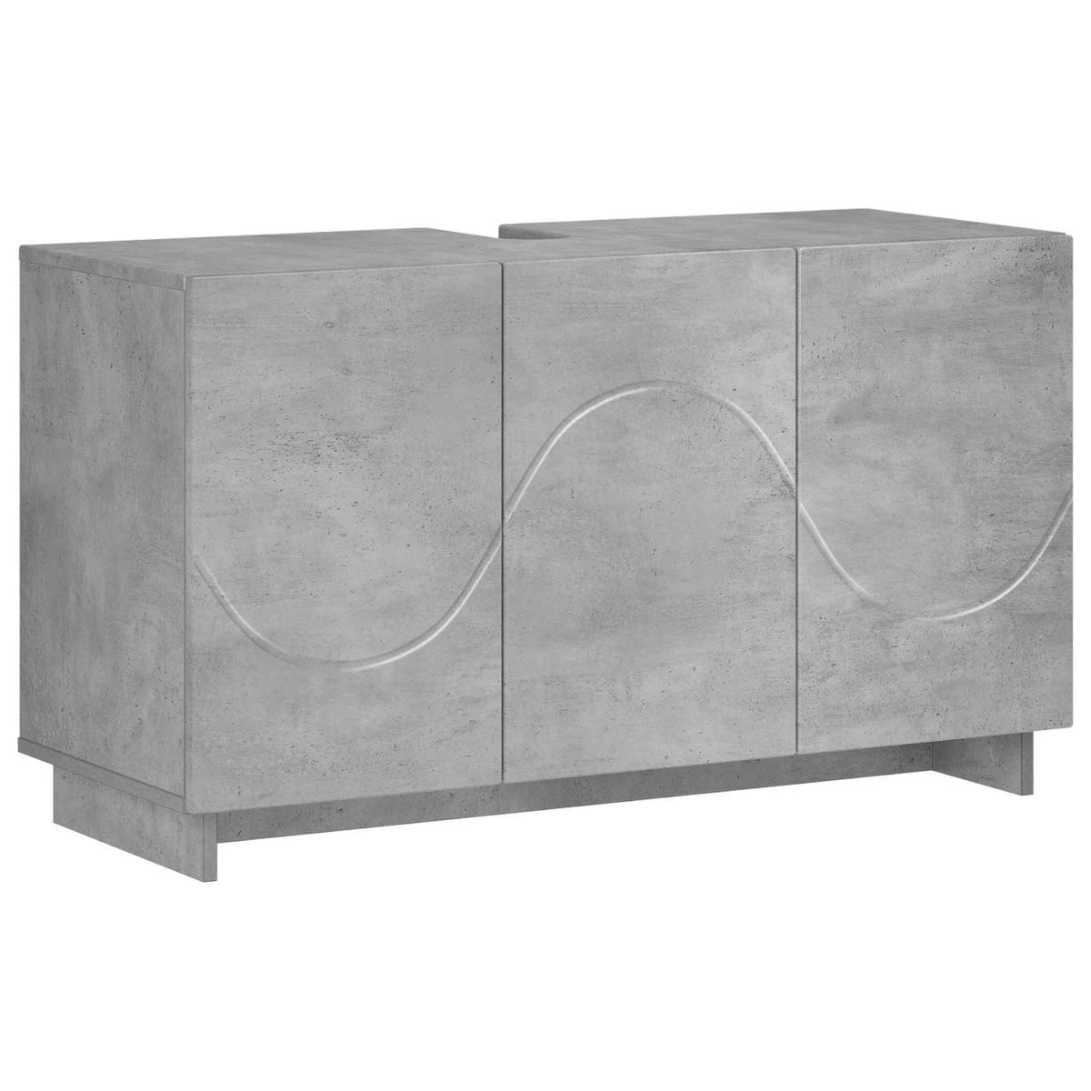 Badkamerkast Betongrijs 101 x 41 x 58 cm Bewerkt hout