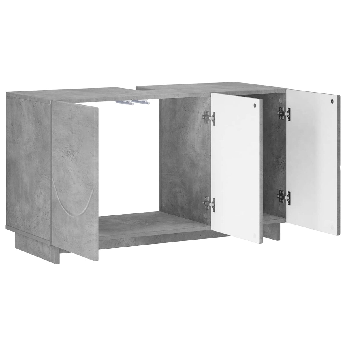Badkamerkast Betongrijs 101 x 41 x 58 cm Bewerkt hout