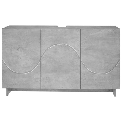 Badkamerkast Betongrijs 101 x 41 x 58 cm Bewerkt hout