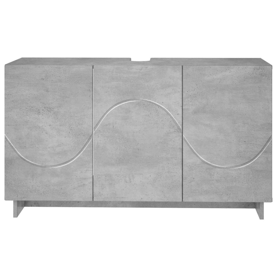 Badkamerkast Betongrijs 101 x 41 x 58 cm Bewerkt hout