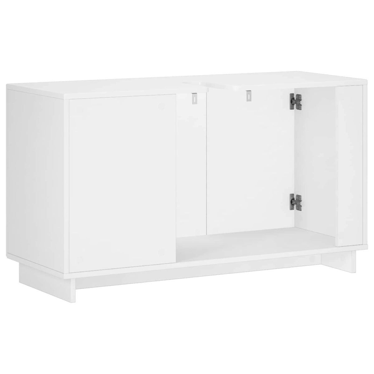 Badkamerkast Hoogglans Wit 101 x 41 x 58 cm Bewerkt hout