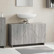 Badkamerkast 101x41x58 cm grijs Sonoma bewerkt hout