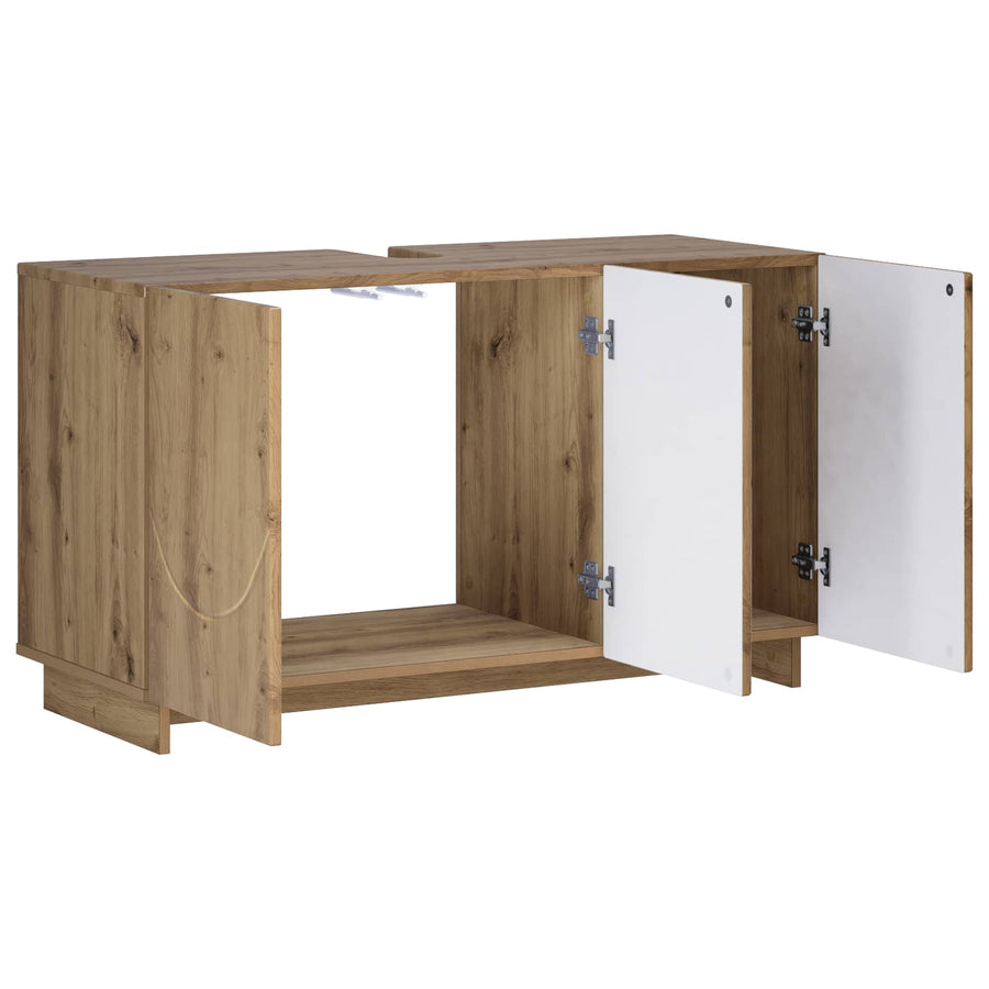 Badkamerkast Artisanaal eiken 101 x 41 x 58 cm Bewerkt hout