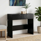 Consoletafel 96,5x38x75 cm zwart bewerkt hout