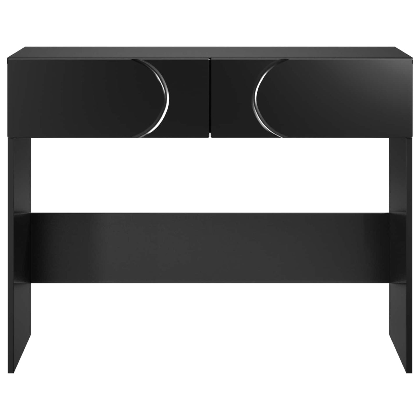 Consoletafel Zwart 96,5 x 38 x 75 cm Bewerkt hout