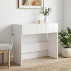 Consoletafel 96,5x38x75 cm hoogglans wit bewerkt hout