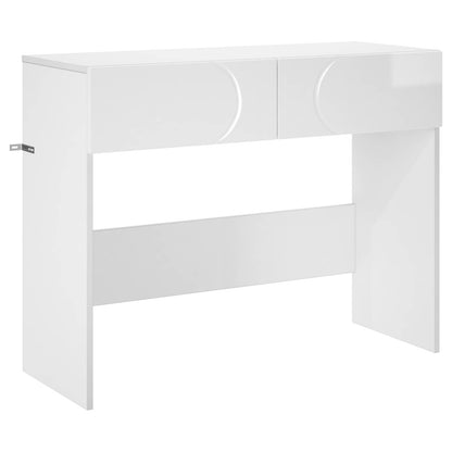 Consoletafel Hoogglans Wit 96,5 x 38 x 75 cm Bewerkt hout