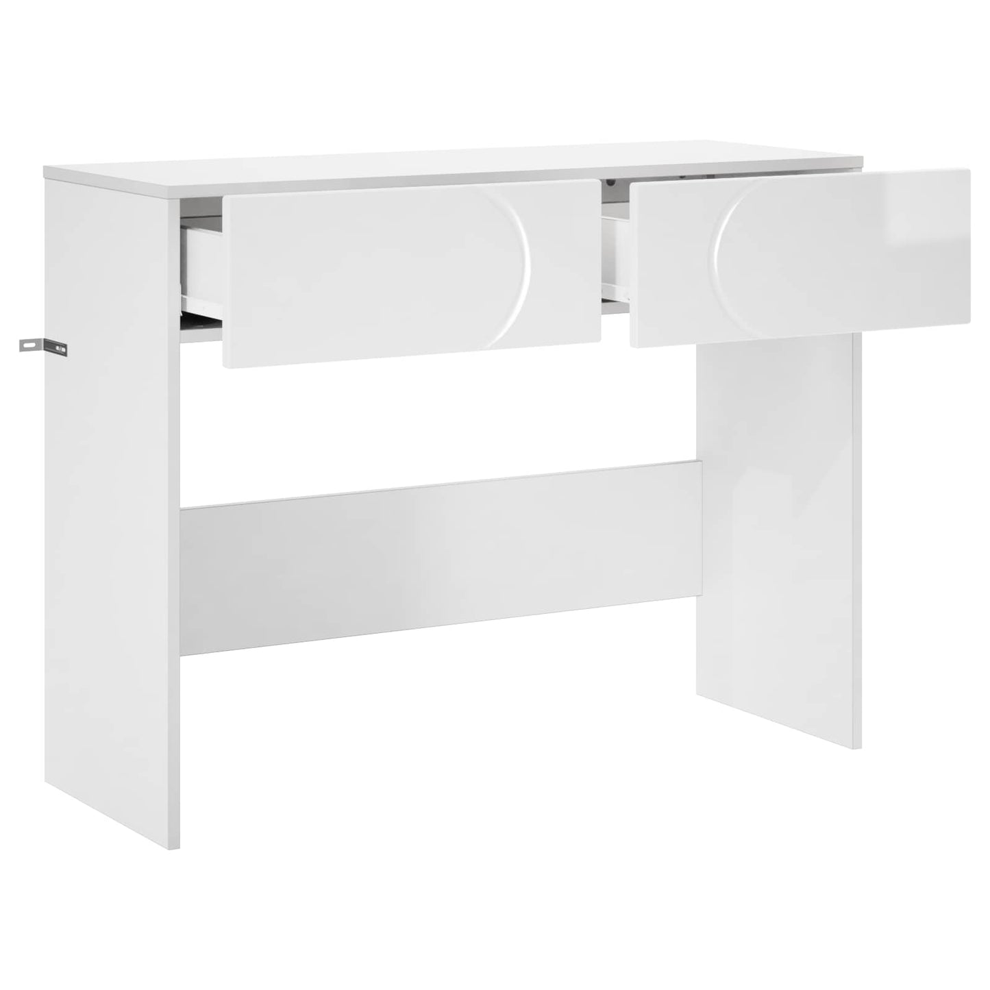 Consoletafel Hoogglans Wit 96,5 x 38 x 75 cm Bewerkt hout