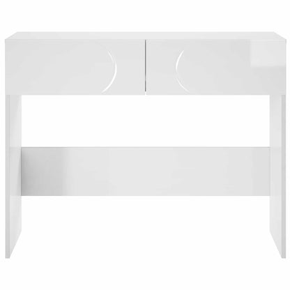 Consoletafel Hoogglans Wit 96,5 x 38 x 75 cm Bewerkt hout
