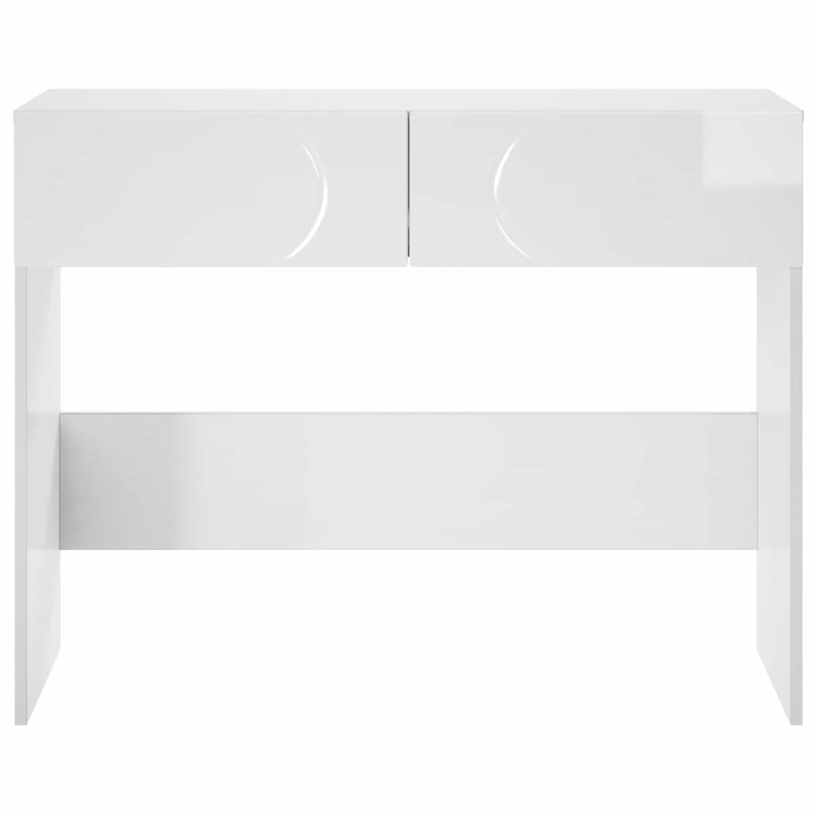 Consoletafel Hoogglans Wit 96,5 x 38 x 75 cm Bewerkt hout