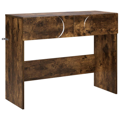 Consoletafel Gerookt eiken 96,5 x 38 x 75 cm Bewerkt hout