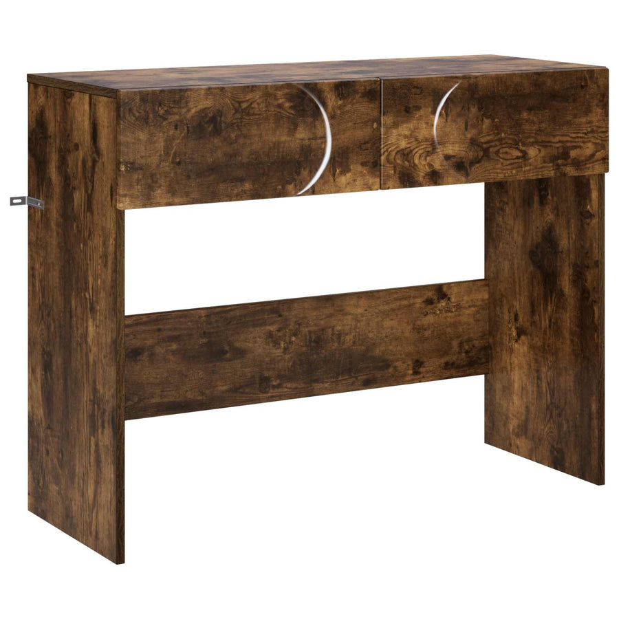 Consoletafel Gerookt eiken 96,5 x 38 x 75 cm Bewerkt hout