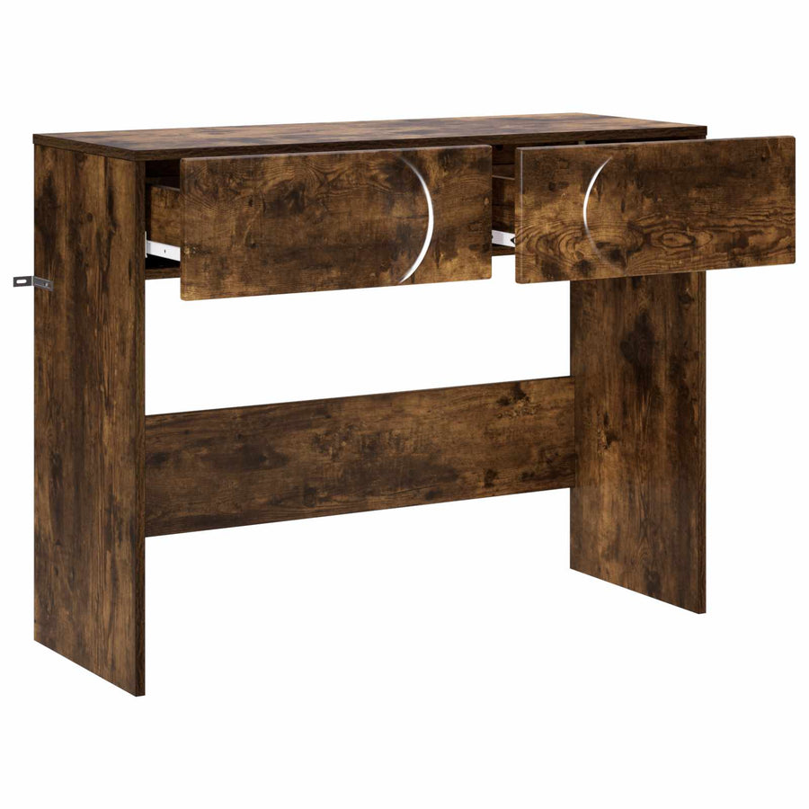 Consoletafel Gerookt eiken 96,5 x 38 x 75 cm Bewerkt hout