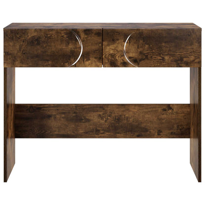 Consoletafel Gerookt eiken 96,5 x 38 x 75 cm Bewerkt hout