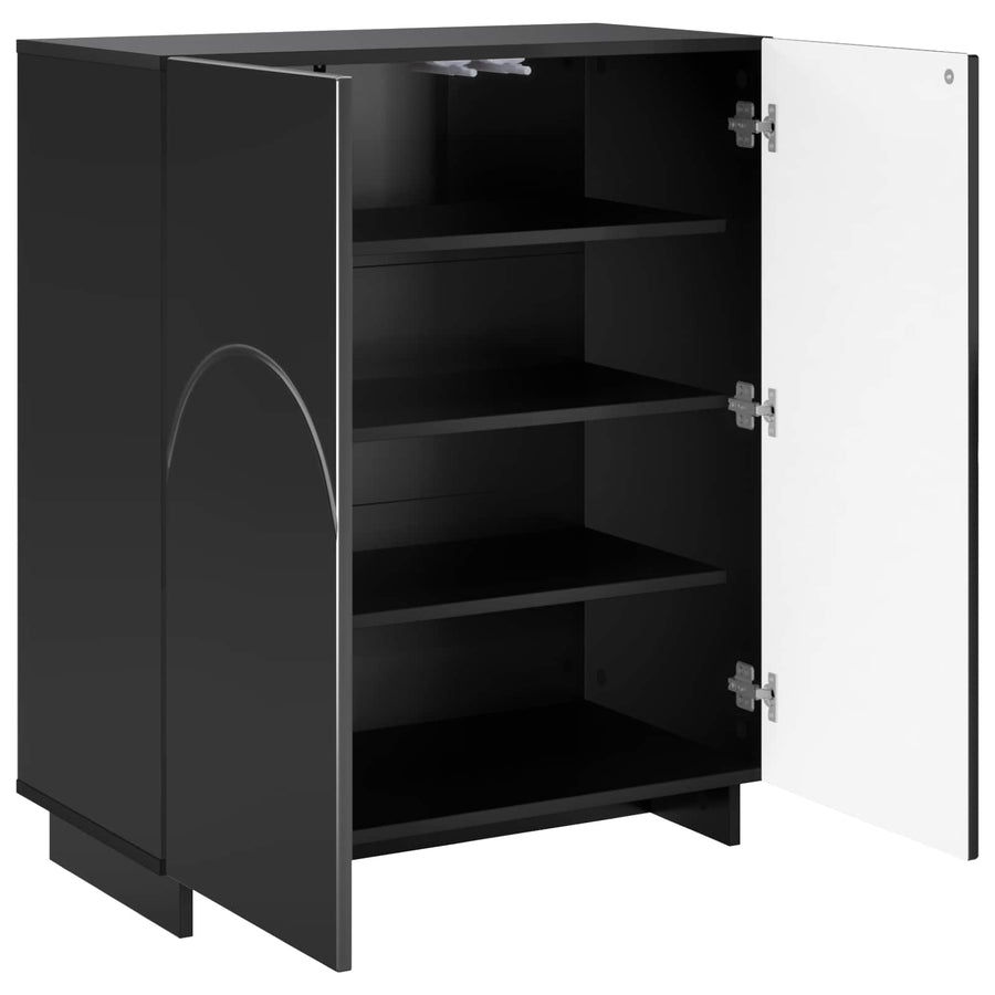 Schoenenkast 73 x 38 x 87,5 cm Bewerkt hout Zwart
