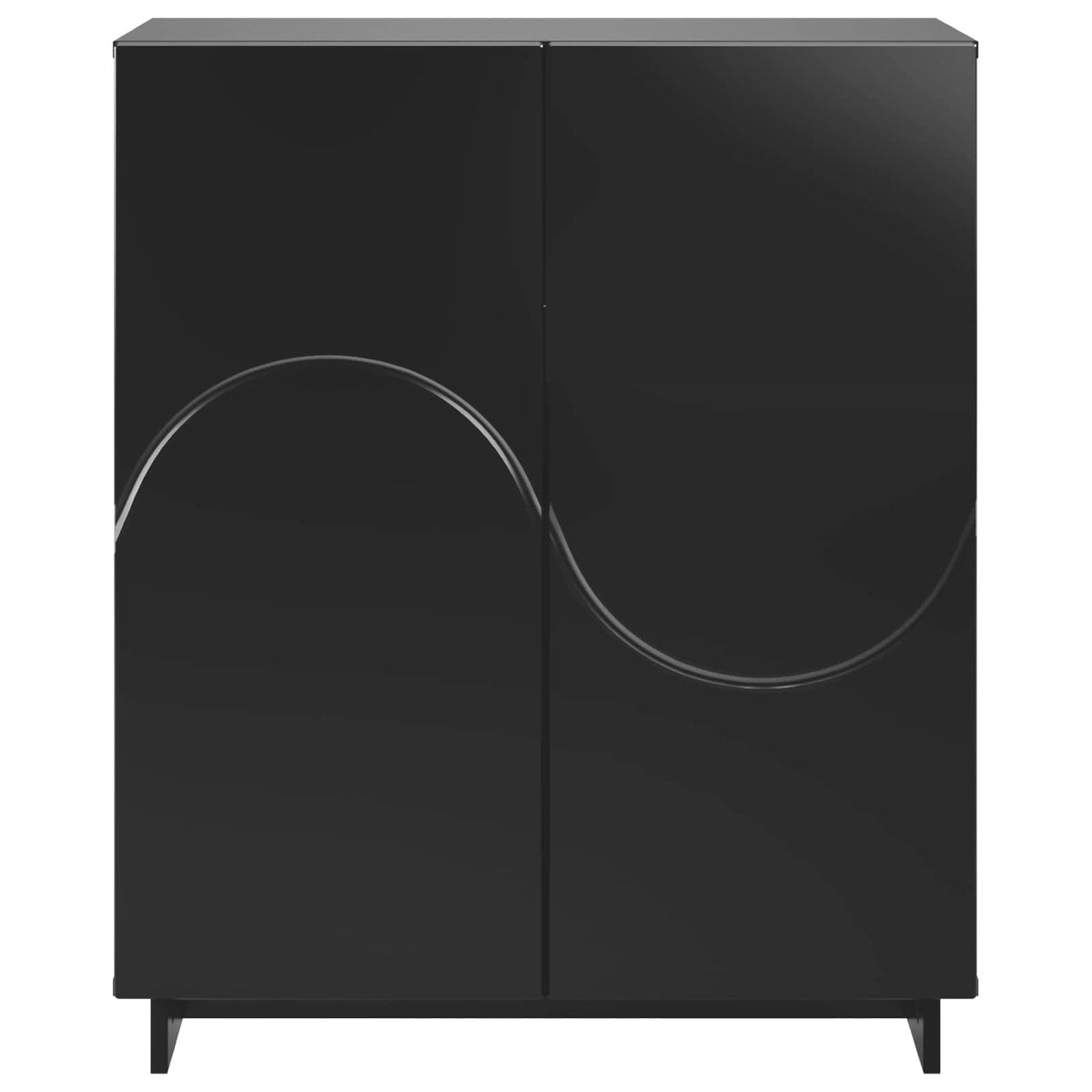 Schoenenkast 73 x 38 x 87,5 cm Bewerkt hout Zwart