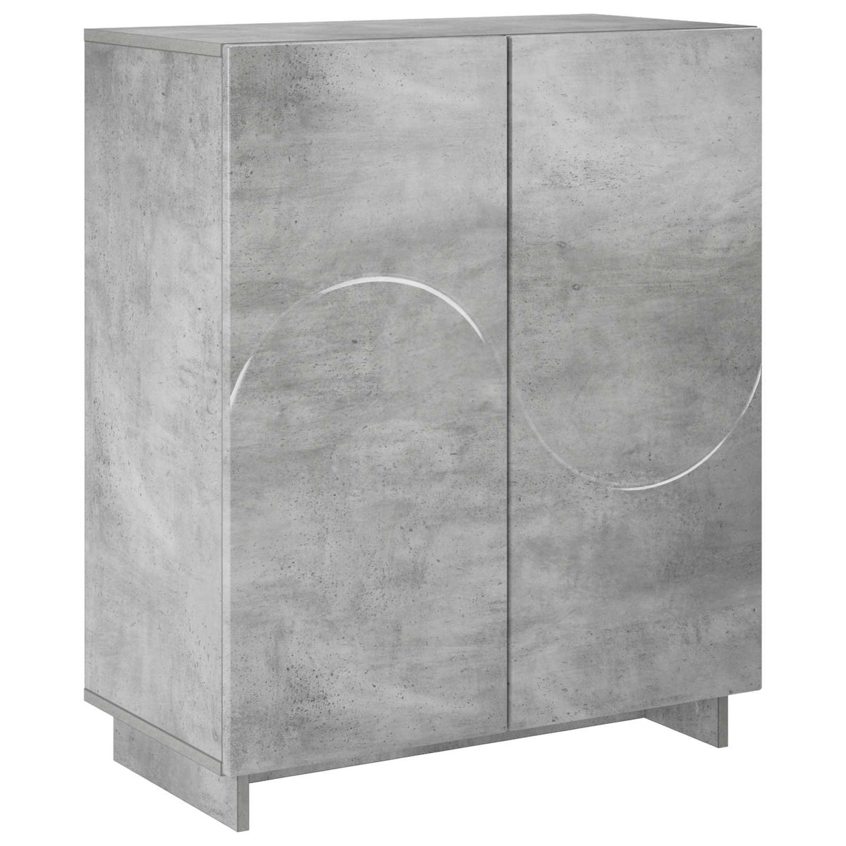 Schoenenkast 73 x 38 x 87,5 cm Bewerkt hout Betongrijs