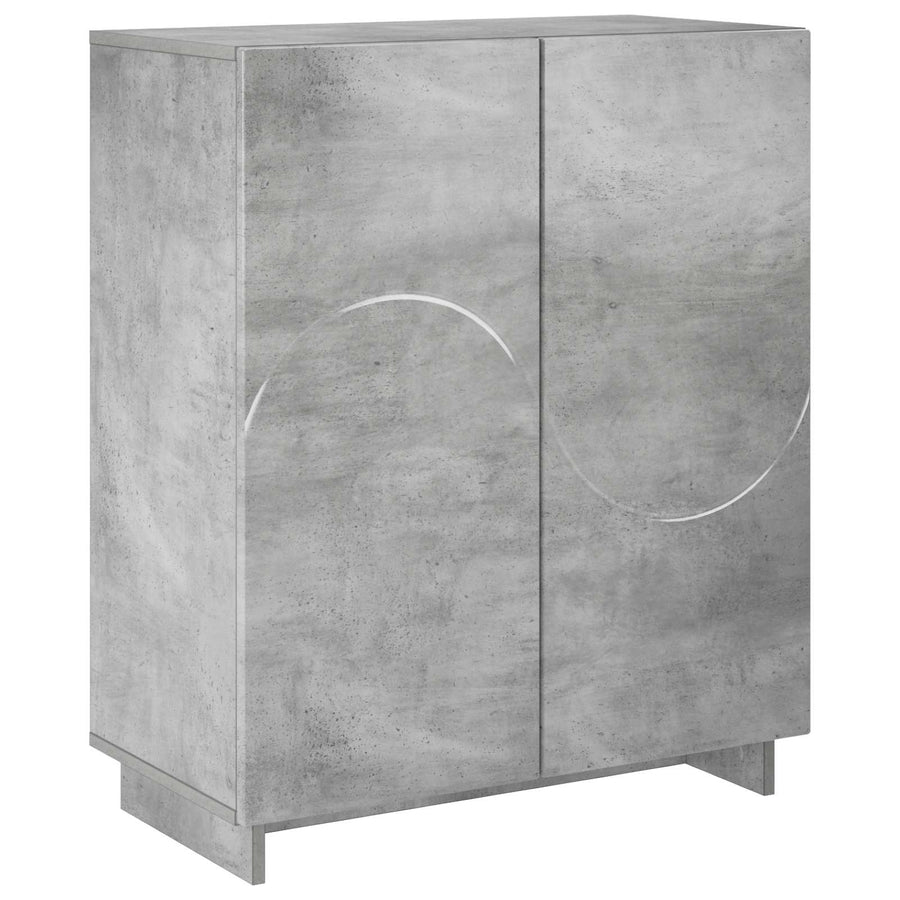 Schoenenkast 73 x 38 x 87,5 cm Bewerkt hout Betongrijs