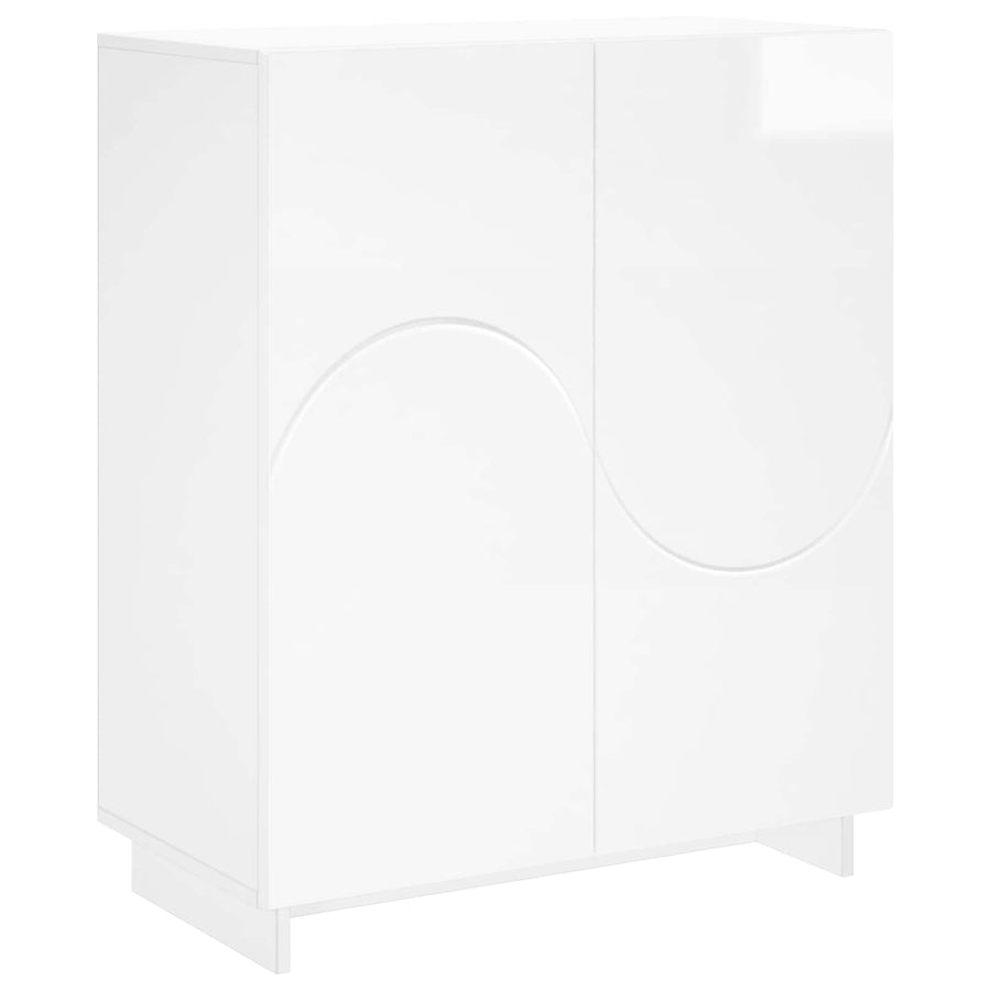 Schoenenkast 73 x 38 x 87,5 cm Bewerkt hout Hoogglans Wit