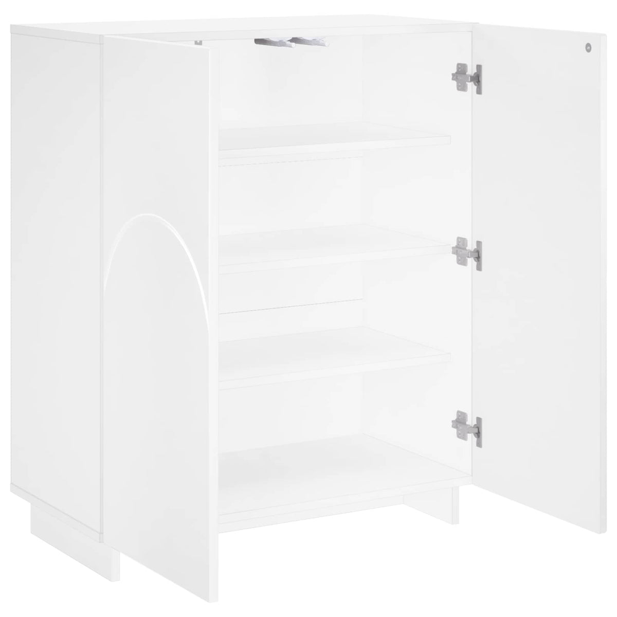 Schoenenkast 73 x 38 x 87,5 cm Bewerkt hout Hoogglans Wit